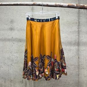 Anthropologie Embroidered Skirt, Size 6